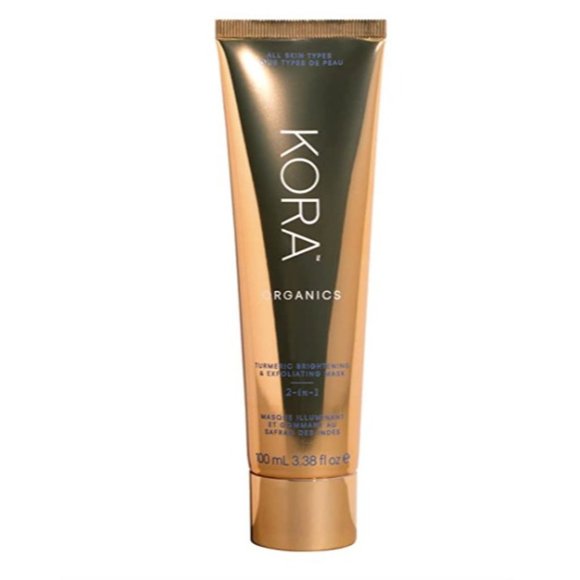 KORA ORGANIC Turmeric Brightening Exfoliating Mask 3.38oz/100ml Authentic 2in1 - Picture 1 of 3